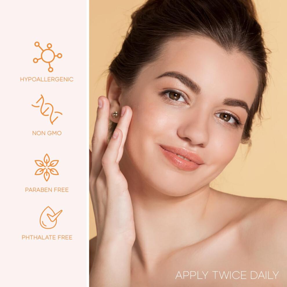 Vitamin C & Collagen Serum & Day Cream Value Set Dermatologically Tested Korean Skincare for Dark Spots and Brightening Anti-Ag