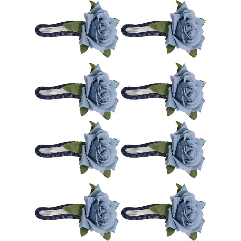 Romantic Rose Atmosphere Sweet Artificial Flower Hair Clip For Women Large Cute Duckbill Hair Accessory