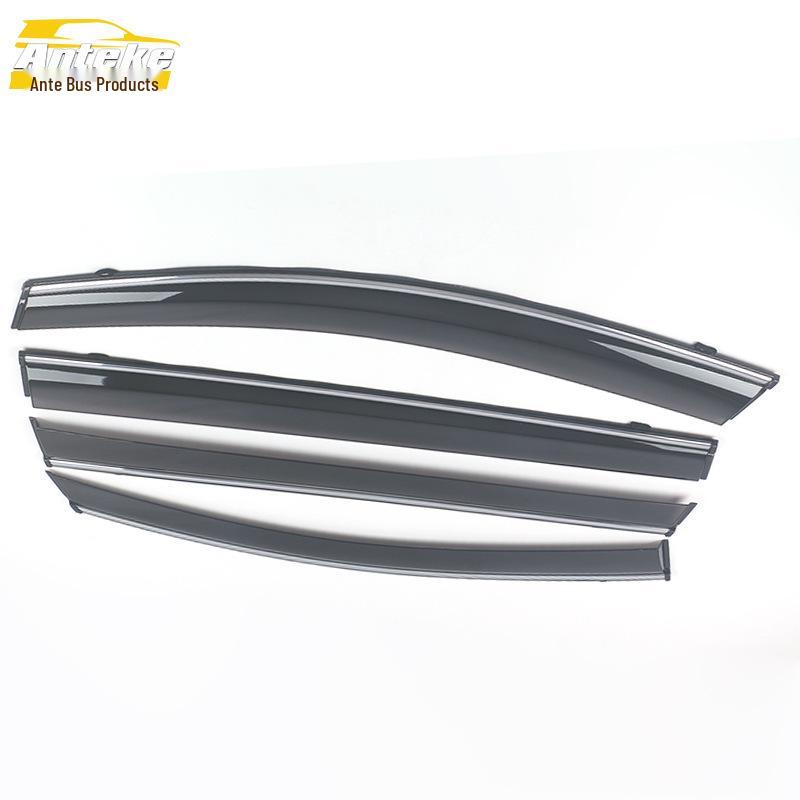 19 GM6 Rain Deflectors with Bright Strip Trim - Decorative Car Accessories