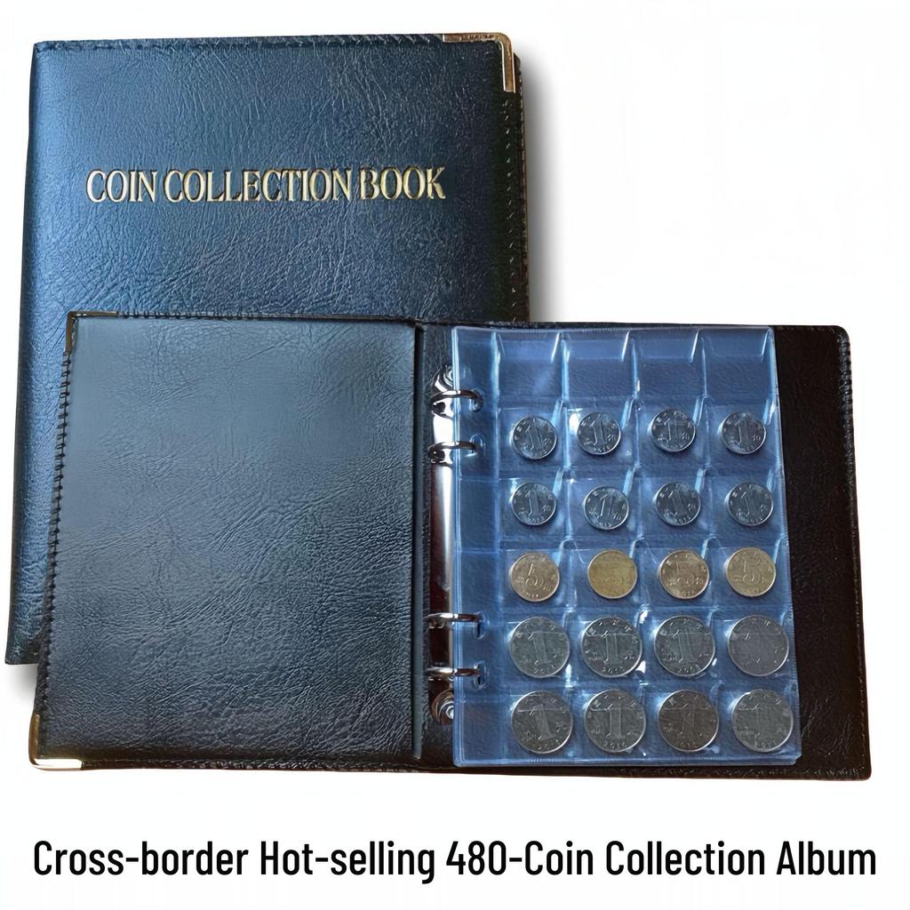 480-Pocket Large Capacity English Coin Collection Album for Ancient Coins