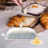 Butter Dish with Lid Ceramic Butter Holder Dishwasher-Safe Cheese Dish with Lid for Restaurant Refrigerator Dining Room