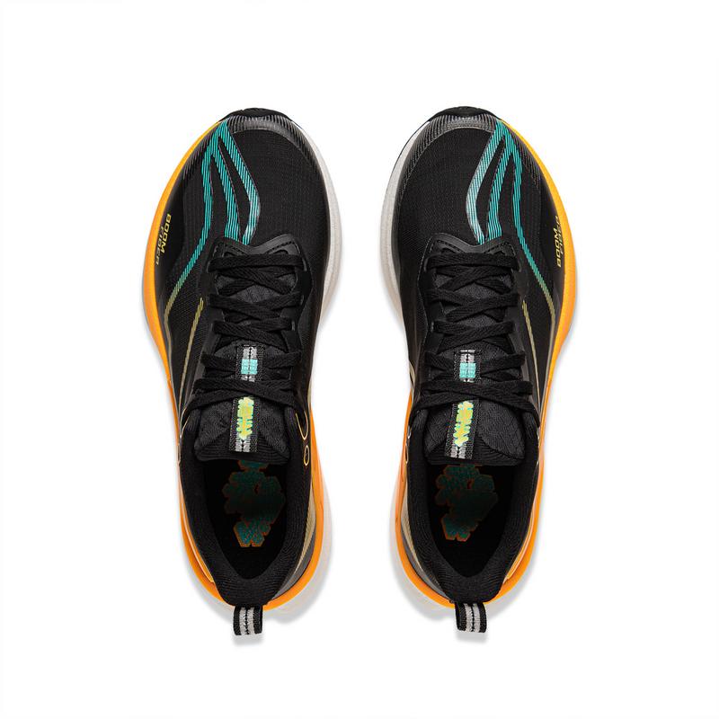 Li Ning Kids Red Rabbit 8 Pro Soft Comfortable Shock Absorption Breathable Low Top Running Shoes Men running shoes Black YKFV128-3