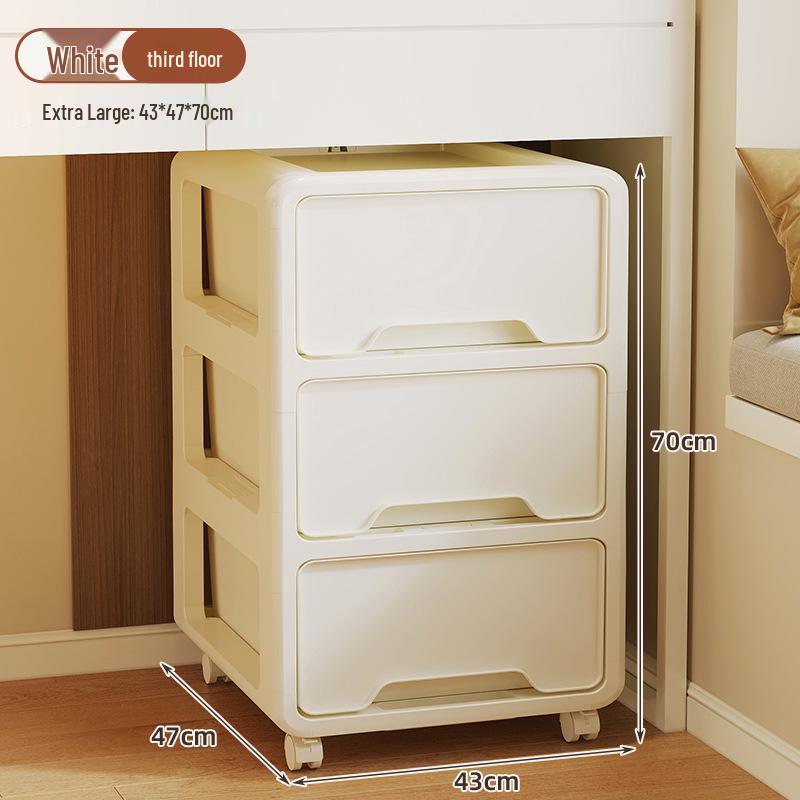 Multi-layer Plastic Drawer Snack Storage Cabinet for Living Room or Bedside