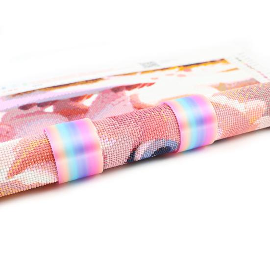 Yousheng 1 Set Diamond Art Canvas Holder 3D Printed Canvas Scroll Kit Adjustable Canvas Scroll Ring Roller for Paint by Number Craft Canvas