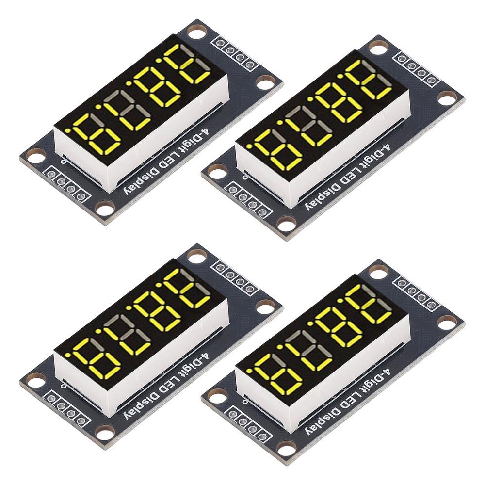 4 Set 0.36 Inch Digital Tube Display Module TM1637 Drive Chip Tube Clock Display  Clock Display
