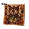 Cozy Seasonal Wall Display Halloween Faux Pearl Art Kit, Cute Ghost Skeleton Painting Whimsical And Pumpkin DIY 3D Craft Kit for Adults, Fall