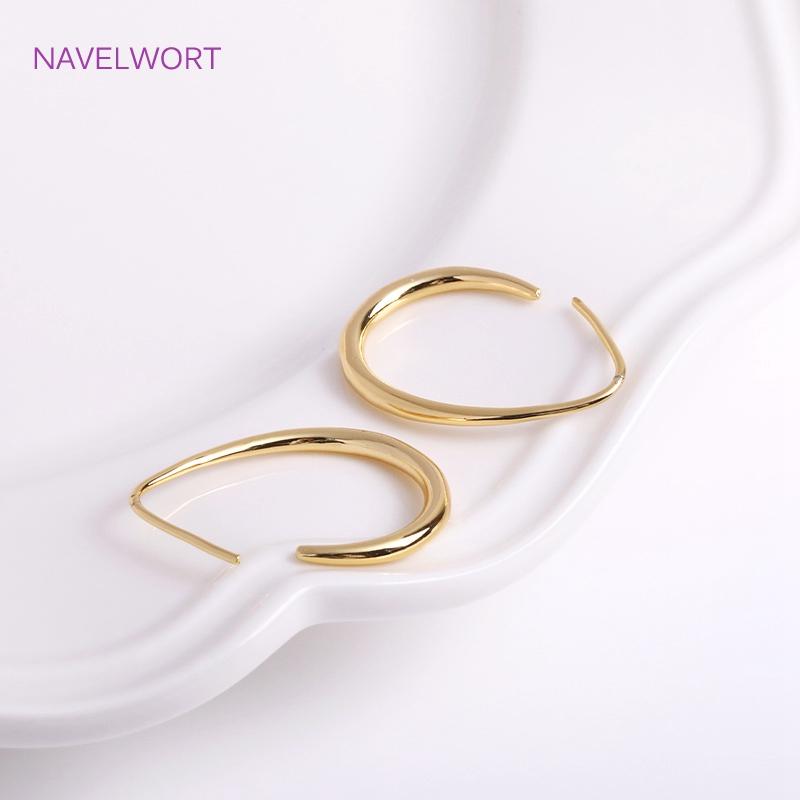 Trendy Gold Color Teardrop Earring Hooks,High Quality Brass Metal Ear Wire Hooks Fashion Jewelry For Women