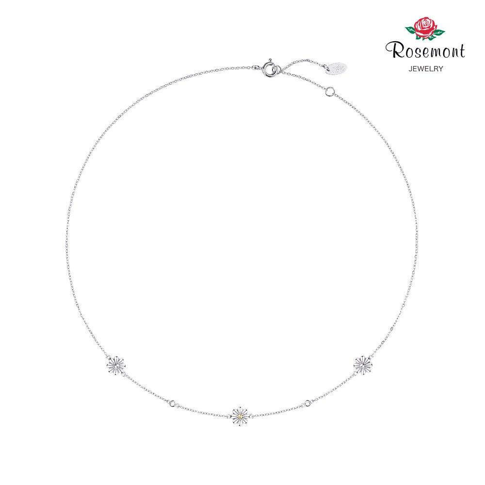 

[Rosemont] Silver Station Necklace Happy Daisy Ra25C16T
