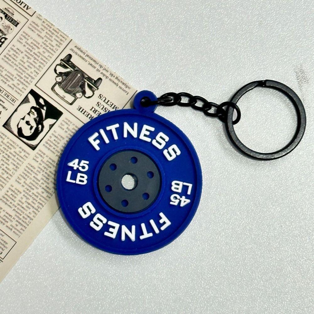 Kettlebells Barbell Plates Key Chain Mini Fitness Series Pendant for Men Women