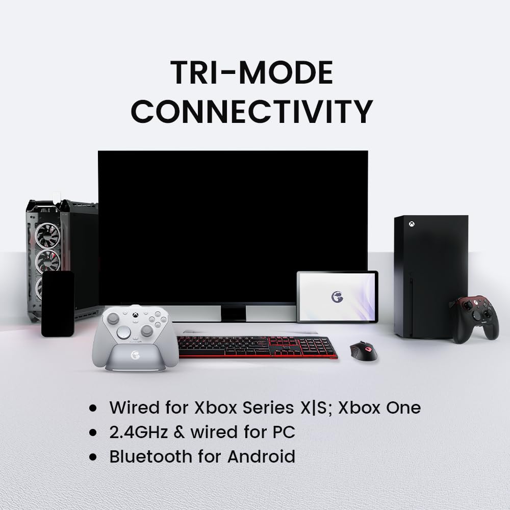 GameSir G7 Pro Wireless Game Controller with Connections Interchangeable Durable Hall Effect Compatible with and Xbox Licensed by Three-Mode