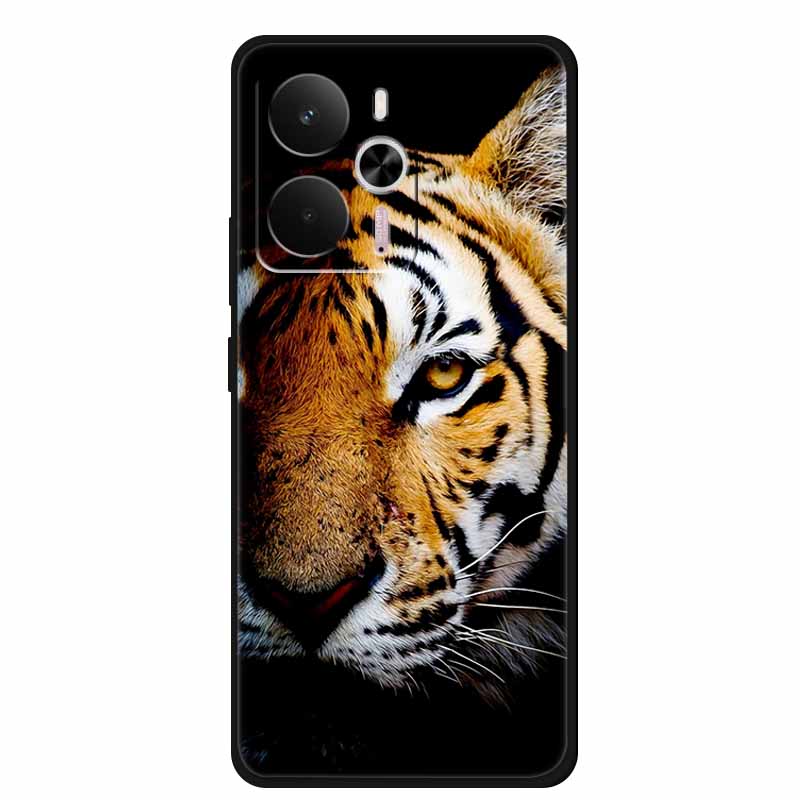 For Realme 14 5G Case Realme14 Coque 6.67" Black Silicone Soft TPU Phone Case For Realme 14 2025 Back Cover Case Shell Funda Cat
