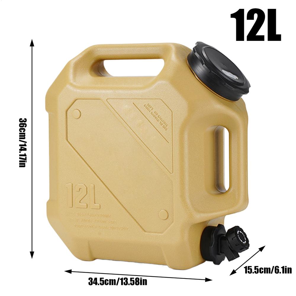 Portable Water Tank 12L Water Tank With Spigot Large Water Jugs Portable Picnic Supplies No Leakage Canteen Water Storage For