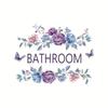1pc Creative Floral Bathroom Slogan Wall Sticker for Bedroom Entrance Home Decor Self-Adhesive
