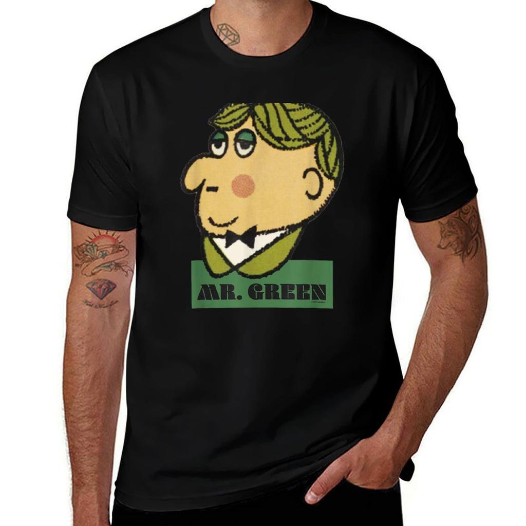 Clue Halloween Mr Green Big Face TShirt Heavy Duty Casual Work Tee