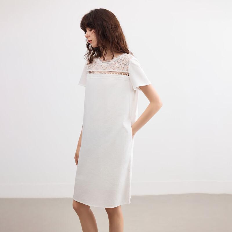 Demana Lace Patchwork Linen Blend Straight Dress XL