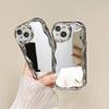 Creative Luxury Electroplated Mirror TPU Phone Case Wrist Strap for 16/15/14/13/12 Pro Max Camera Protection Shockproof