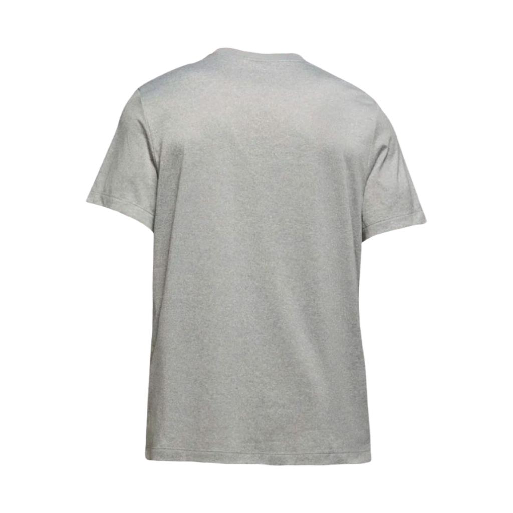 Nike Solid Logo Print Crew Neck Short Sleeve T-Shirt Men Tops Gray DX0990-063