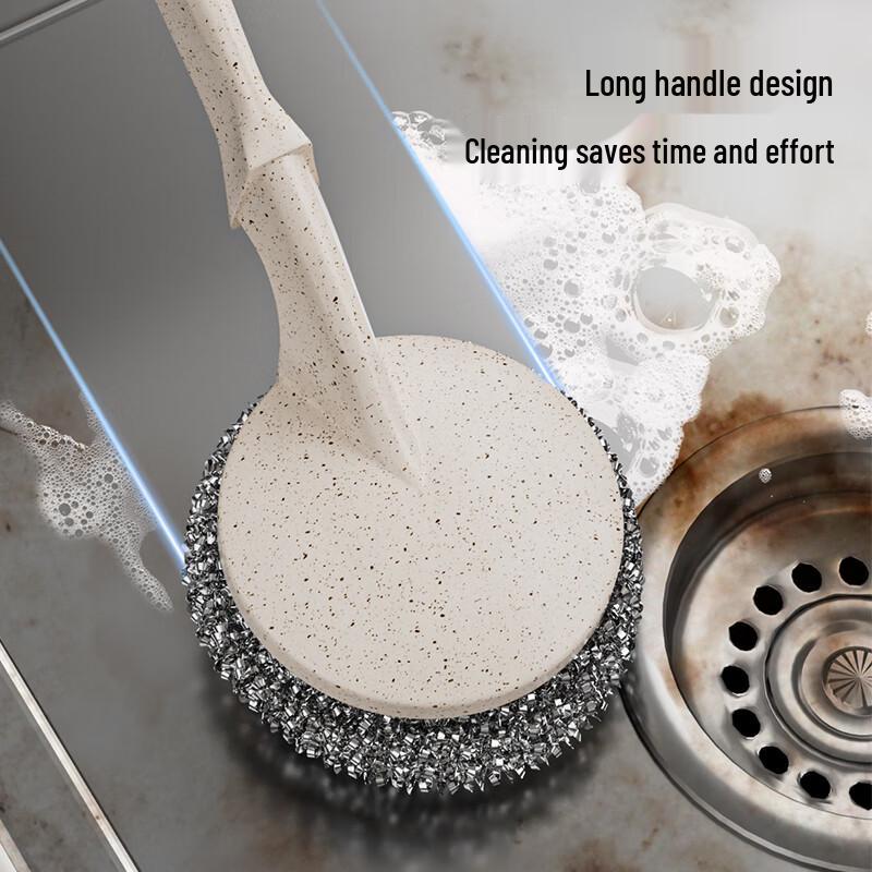 Mayflower Stainless Steel Pot Scrubber Set with Long Handle