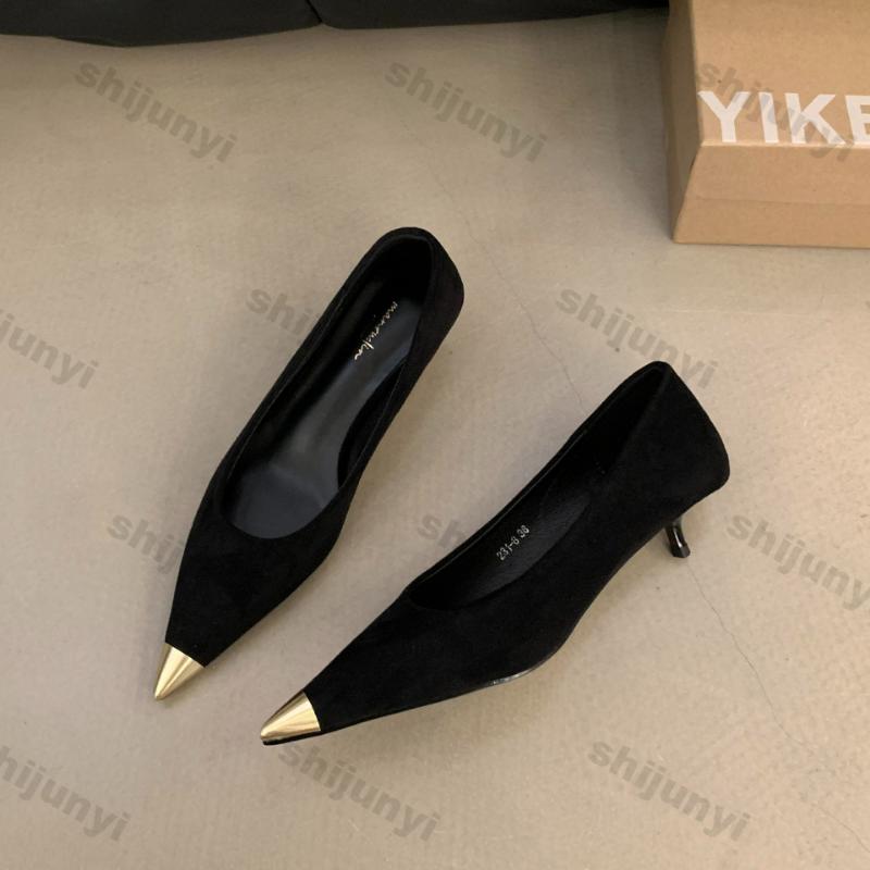 Fashion Women Designer Vintage Pointed Toe Stiletto Spring Leopard Print Mary Jane Shoes Fashion Shallow Slip On Shoes Party Dress Pumps