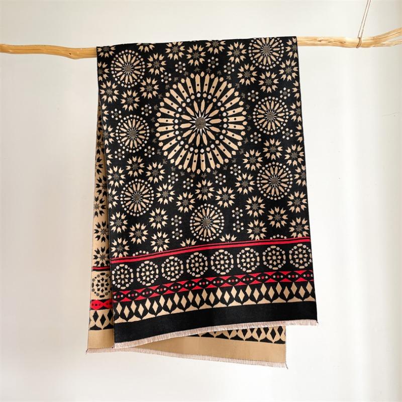 

New sunflower scarf high-end imitation cashmere scarf office thermal blanket 185X65cm