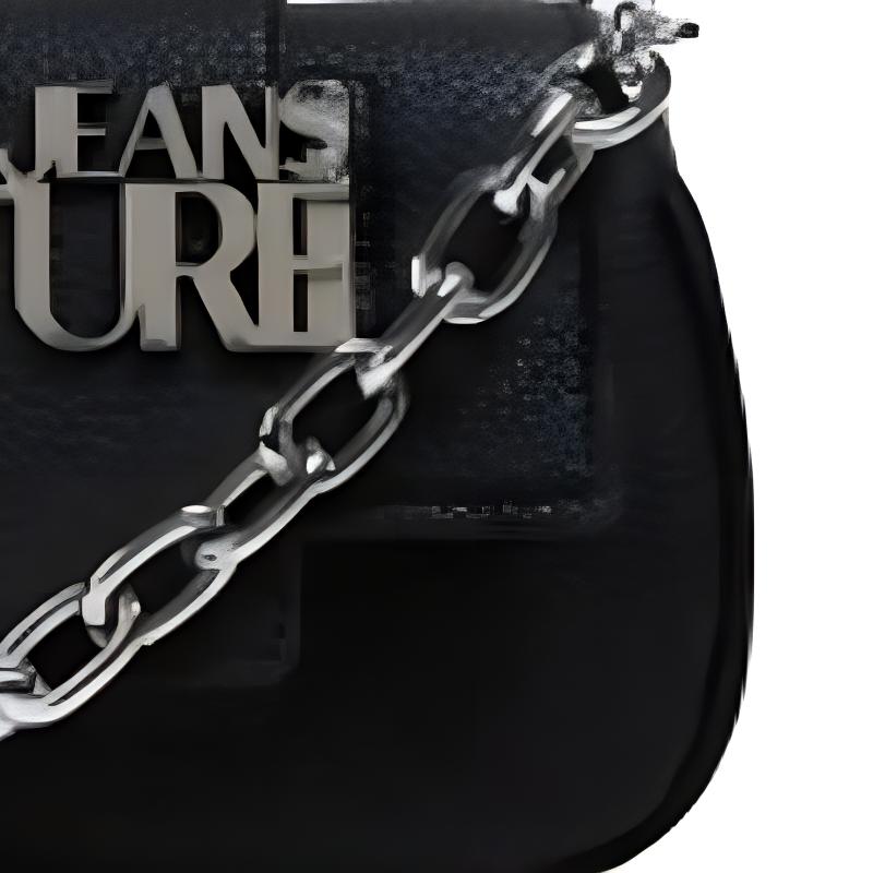 Versace Jeans Couture Solid Logo Chain Strap Flap Closure Tote Shoulder Bag Women bags Black 75VA4BB2ZS413899