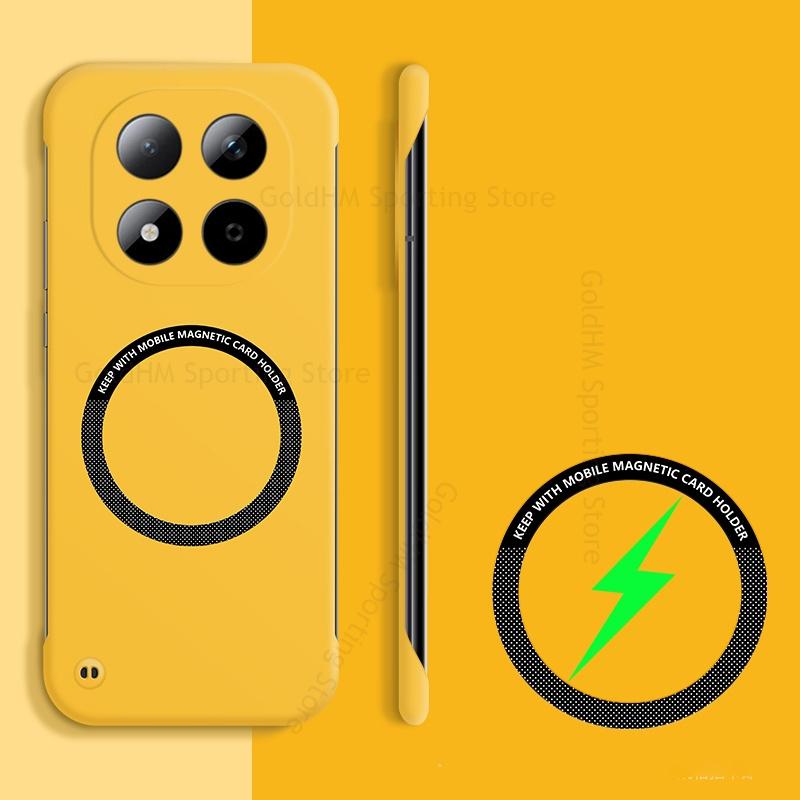Magnetische Handyhülle in Candy-Matt ohne Rahmen für Redmi Note 15 Pro Plus 5G Wireless mit Magsafe-Funktion, robuste PC-Abdeckung mit matter Oberfläche, passend für Redmi Note 14, 13 und 15 Pro Plus.