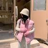 Front and back wear stand-up collar fashion cotton vest women's short new vest jacket top women's clothing