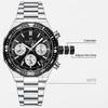 Luxury Analog Watches Steel Waterproof Classic Quartz Wristwatches Fashion Watch Men Chronograph Calendar Male Clock Gifts