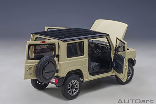 AUTOart 1/18 Scale Suzuki Jimny (JB64) Ivory Metallic with Black Roof, Finished Model, 78500