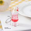 1Pcs Realistic Mini Ice Cream Soda Cup Keychains With Cherry Topping Bright Colors For Bag Decoration And Small Gifts