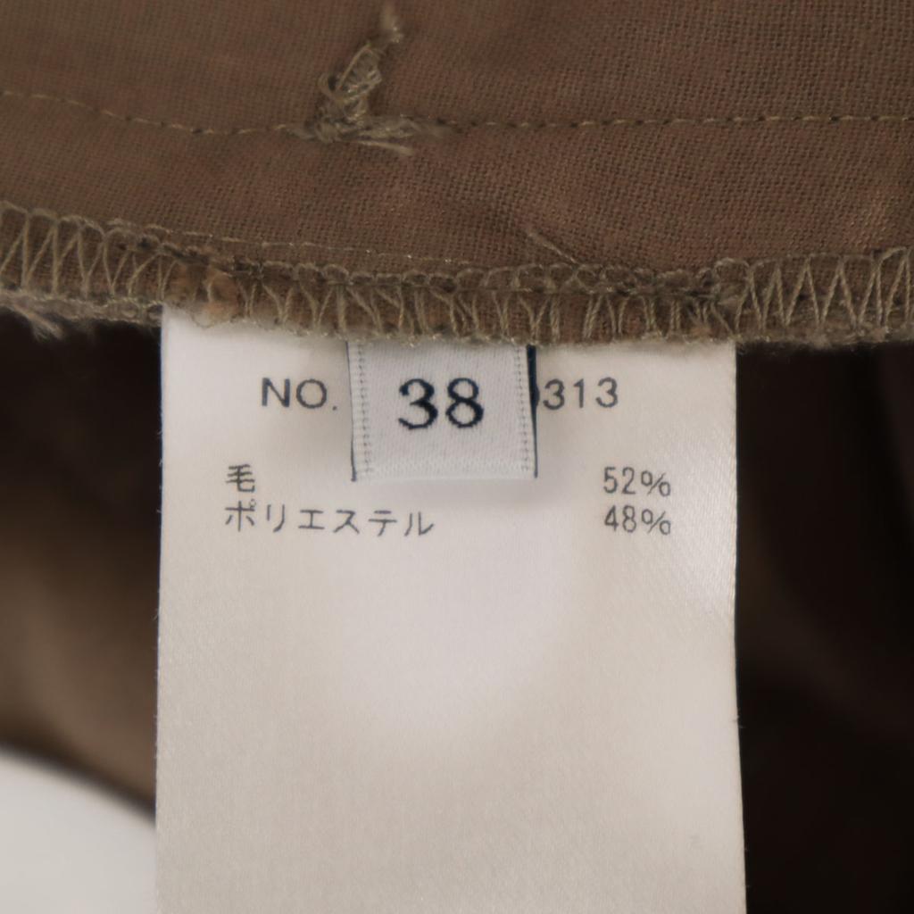 Unused Ebure Made In Japan Wool Tapered Pants 38 Beige Women Used