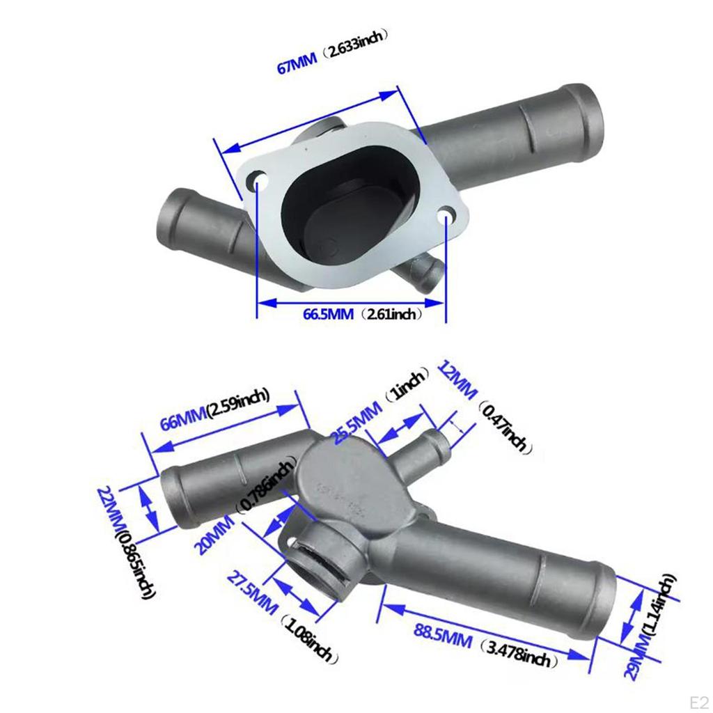 Aluminium Alloy Thermostat Housing Sturdy Replacement for VW Golf Jetta