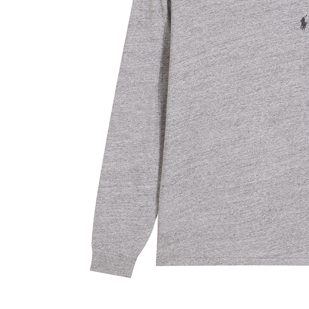 Polo Ralph Lauren Solid Color Pony Embroidered Crew Neck Long Sleeve T-Shirt Men Tops Gray 710627433-002