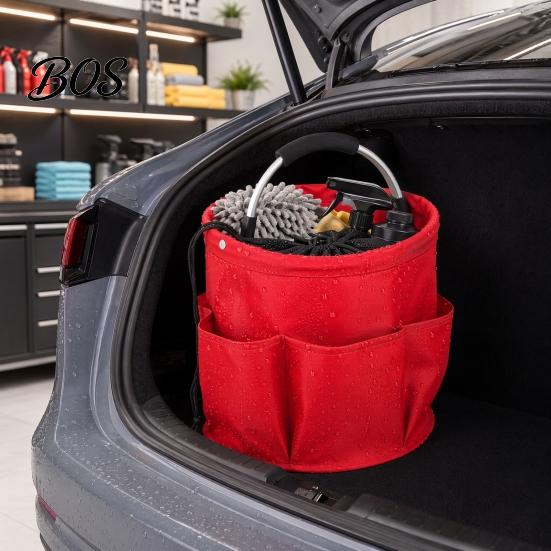 Tragbare Werkzeugaufbewahrungstasche, faltbar mit Griff & Kordelzug, wasserdichte Oxford-Stofftasche, Haushaltskit, Mehrere Taschen, Große Reinigungsgeräte