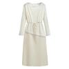 Women's Spring 2026 High-End Two-Piece Set: Satin Slip Dress & Knitted Cardigan