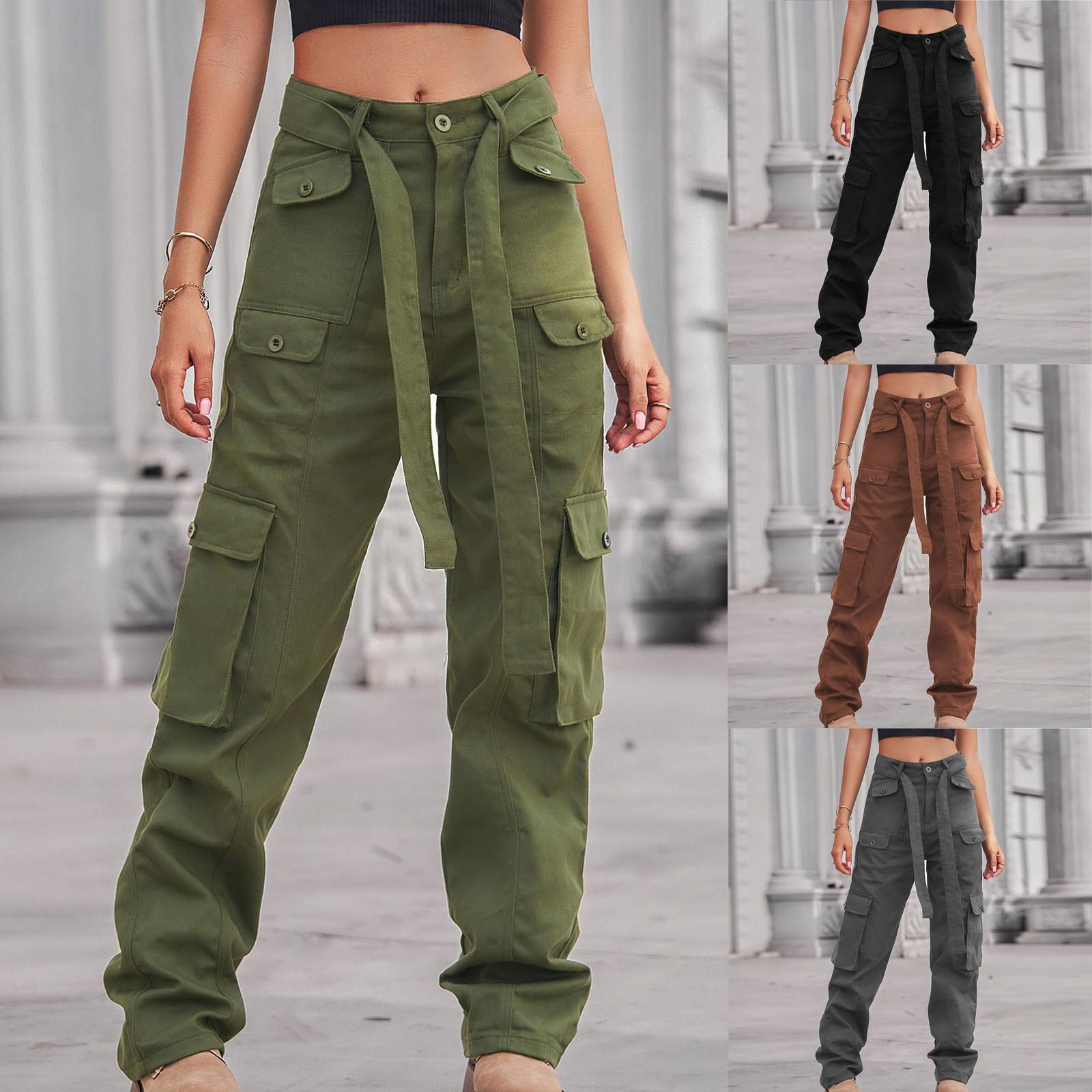 

Женские однотонные брюки в стиле хиппи-панк, уличная одежда, свободные комбинезоны с карманами, длинные брюки