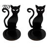 Unique Housewarming Gift Halloween Wooden Shadow Candle Holder, Scarecrow Bat Black Cat Ghost Silhouette Durable Garden Patio Decor Candlestick,