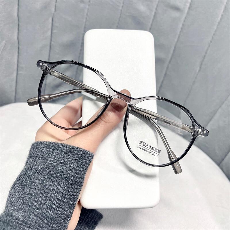 New Unisex Round Frame Glasses For Men Women  Anti-Blue Light Luxury Brand Green Leopard Optical Computer Reading Glasses