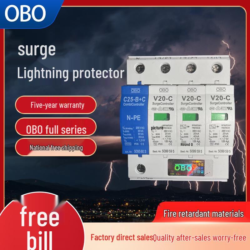 Germany OBOV20-B+C/3 Lightning Arrester Class 2 with Remote Signaling and Surge Protection