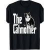 European Sizes Humorous Cat Graphic T-Shirt - Men'S Black And White Casual Tee, Short Sleeves, Crew Neck, Washable In Machine