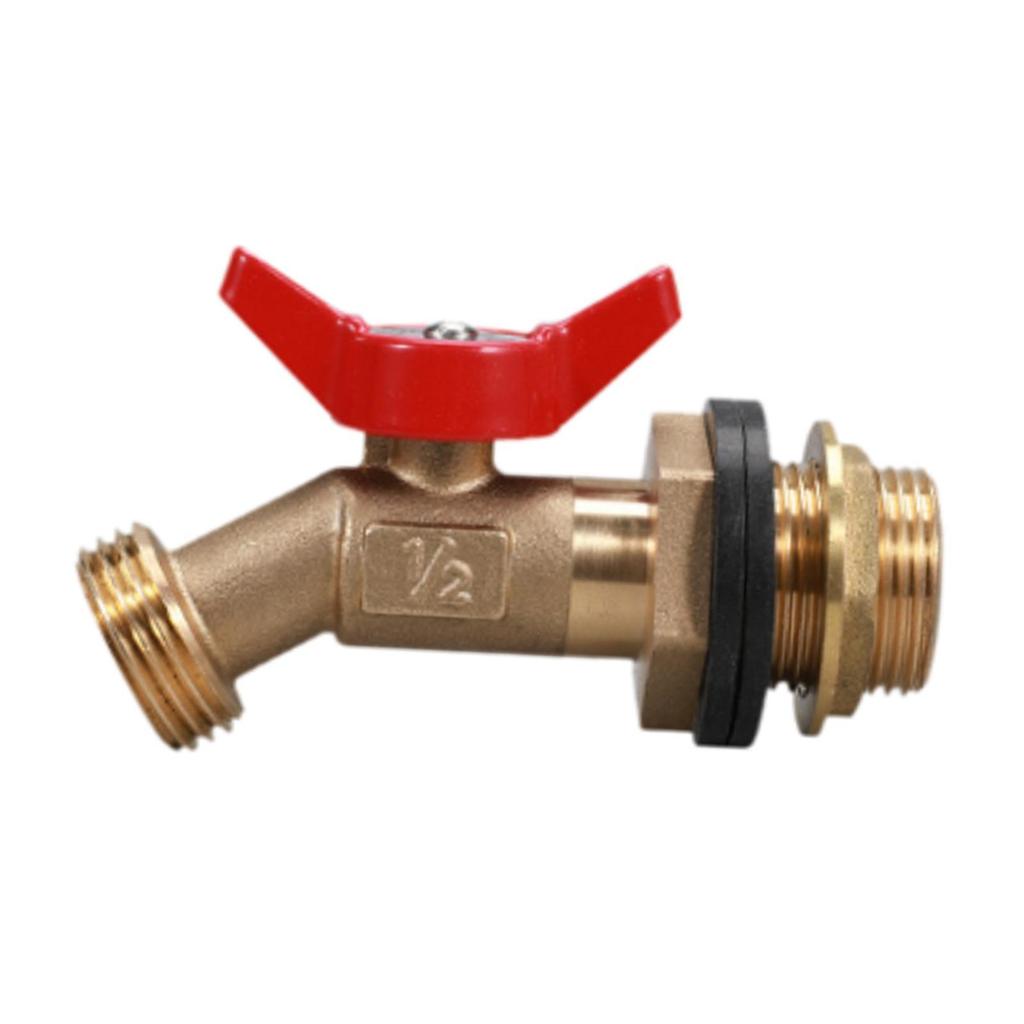 IBC Tote Tank Fittings 3/4'' Leakproof Brass Hose Valve Faucet for Ton Bucket Garden Hose Connection Garden Irrigation Outdoor