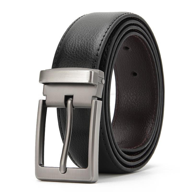 Needle Buckle Men's Belt Real Cowhide Korean Business and Casual Second Layer Cowhide Belt Men's Belt