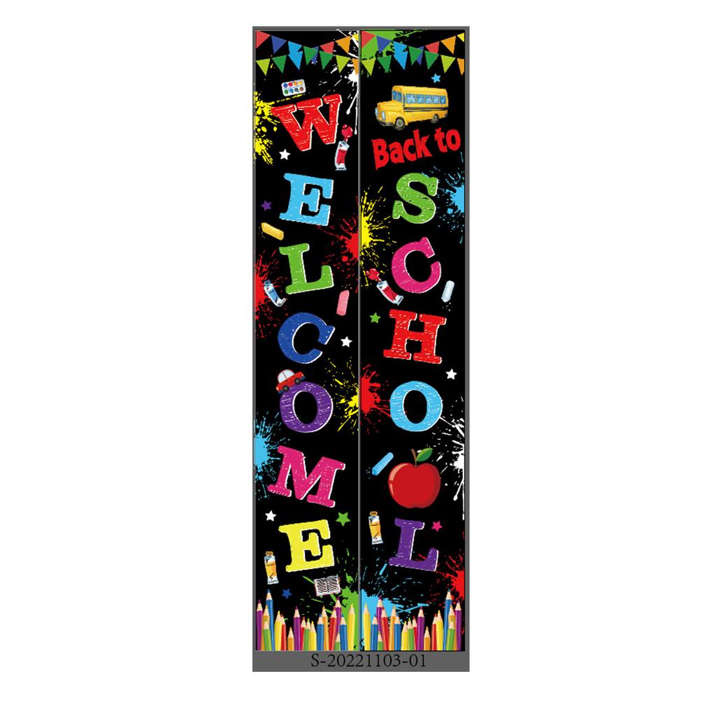 180X30 Opening School Classroom Door Atmosphere Decoration Polyester Cloth Couplet Flag Customization