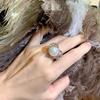 Trendy Freshwater Pearl Ring: Women's Fashionable Fairy-Style Index Finger Accessory with Light Luxury Design