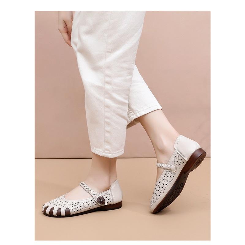 Summer Hollow Soft Sole Soft Leather Sandals
