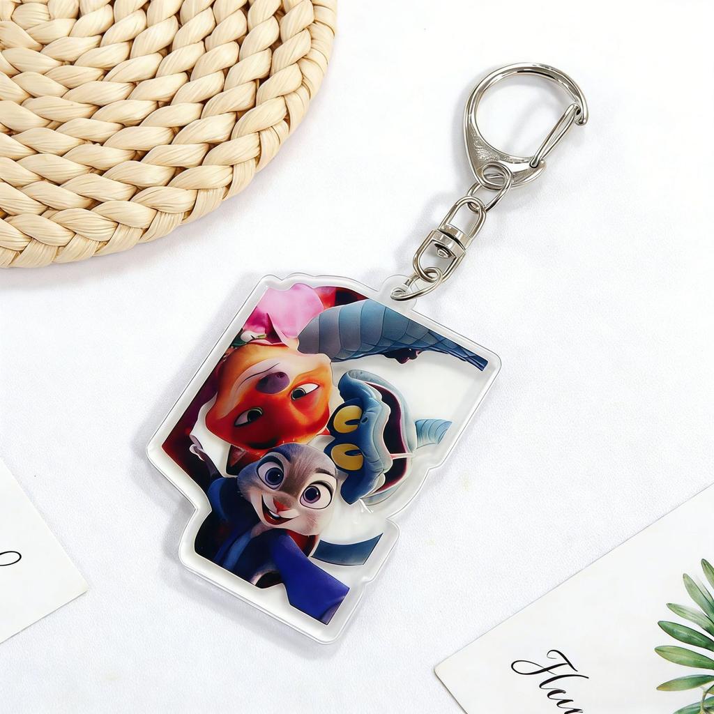 Zootopia Madness Judith Nick Acrylic Keychain Couple Backpack Cute Cartoon Gift Y2k Fashion Toys Anime Cartoon Frind