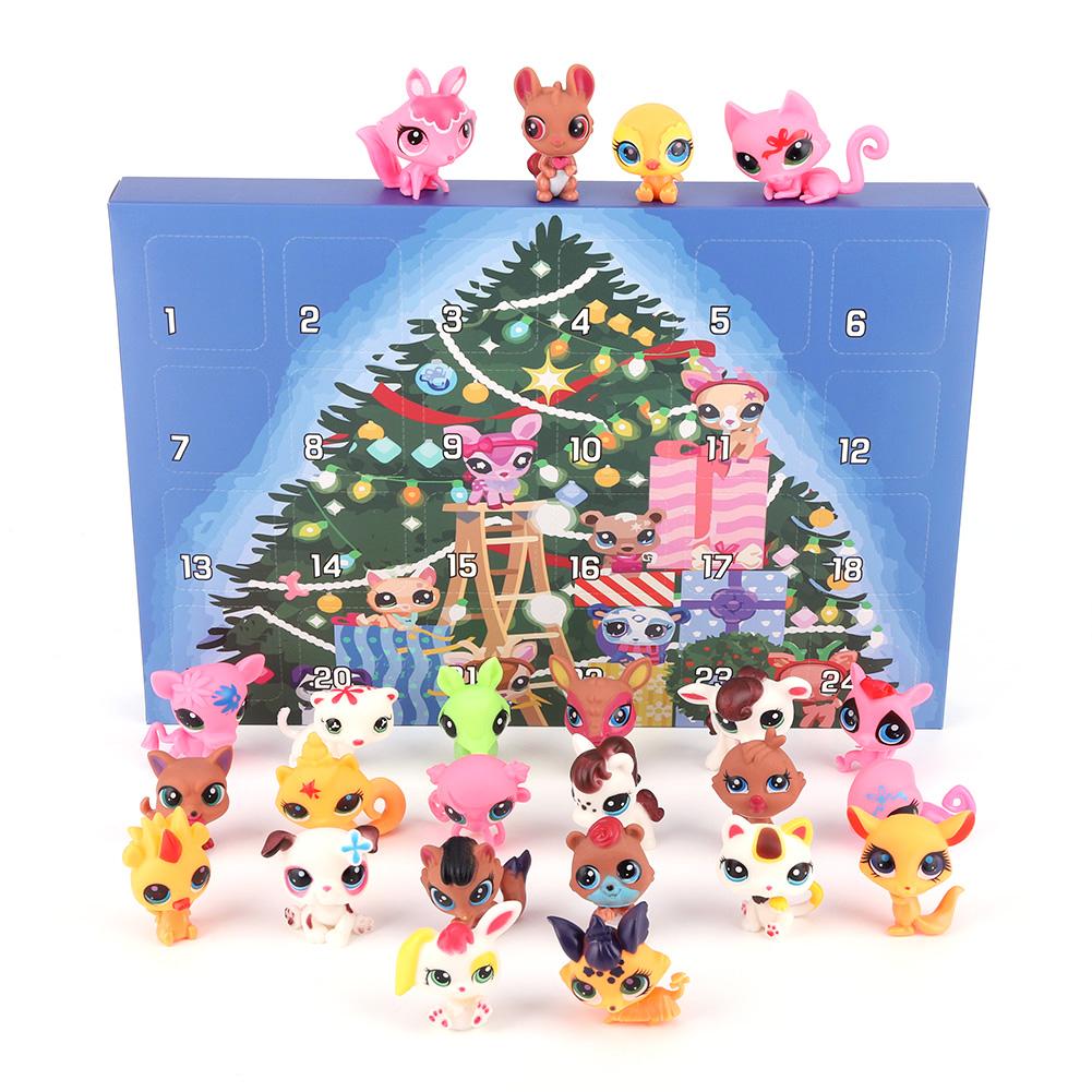 2025 Christmas Advent Calendar Little Pet 24 Day Authentic Mystery Figures Countdown Calendar Surprise Collectible Toy Kids Gift
