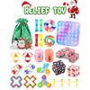 24Pcs Christmas Stress Relief DIY Toy Set Decompression Fidget Kit for Kids & Adults Holiday Gift