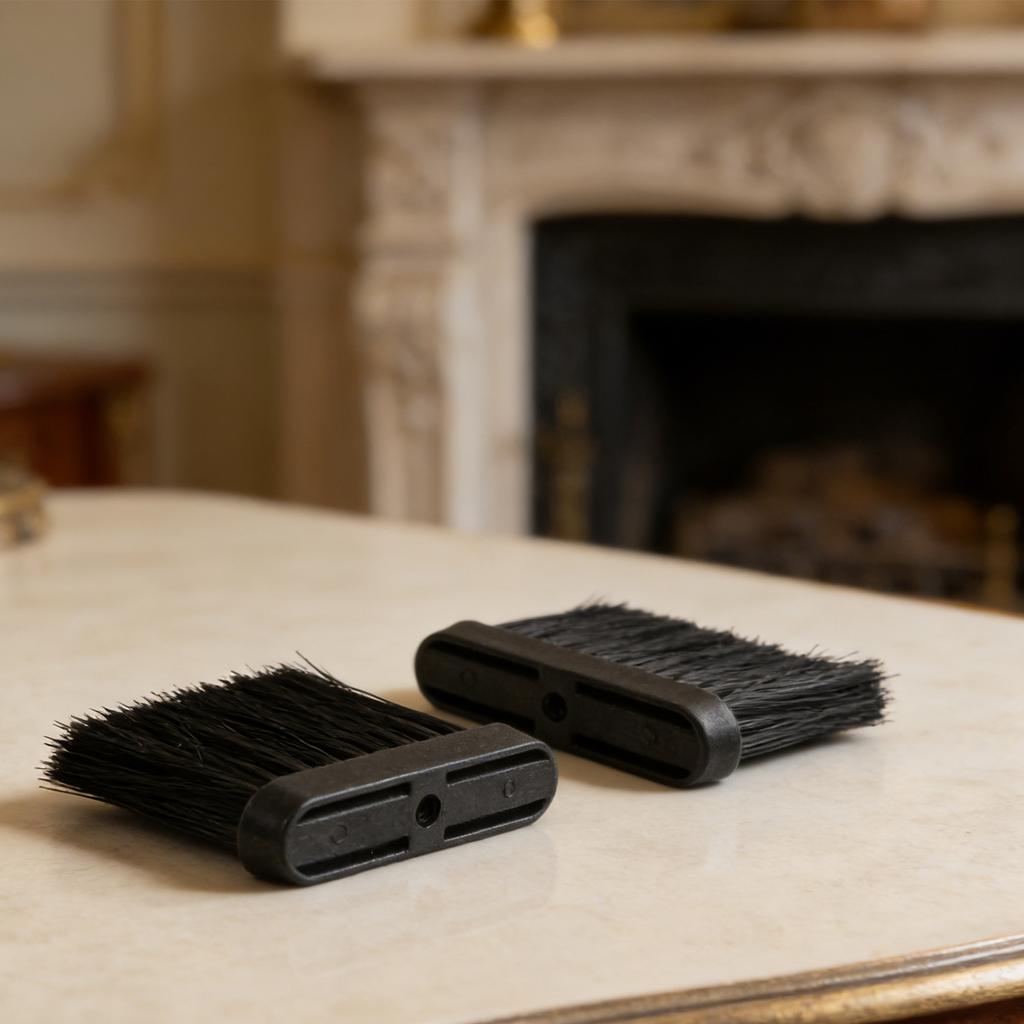 Fireplace Brush Head Replacement Set 2 Count for Fireplace Tool Systems Compatible with Grill Stove and Fire Applications