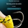 Soft Treble Hook Soft Fishing Lures Spinner Sinking Artificial Bass Bait Rubber Frog Lure  Fishing